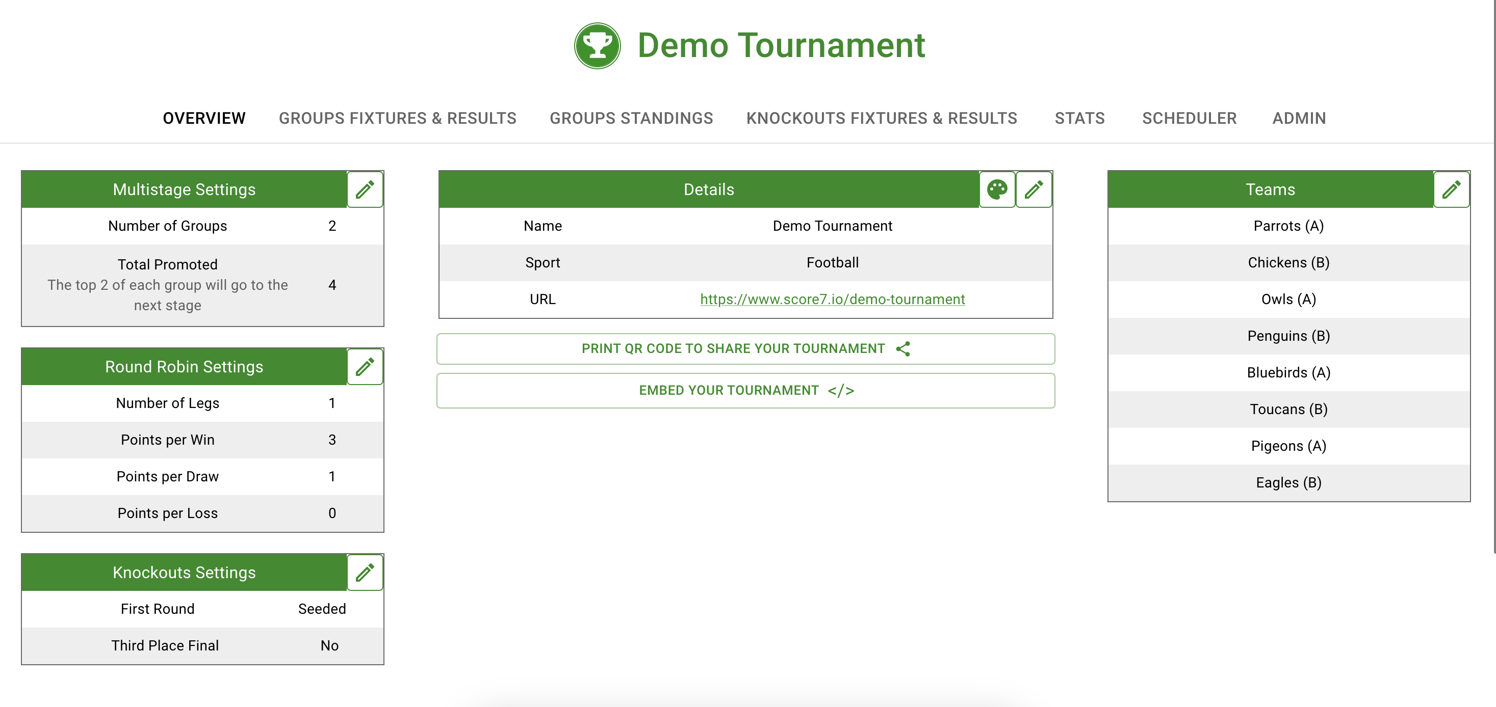 Online Brackets maker: create branded knockout tournaments